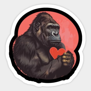 Gorilla Love Design Sticker